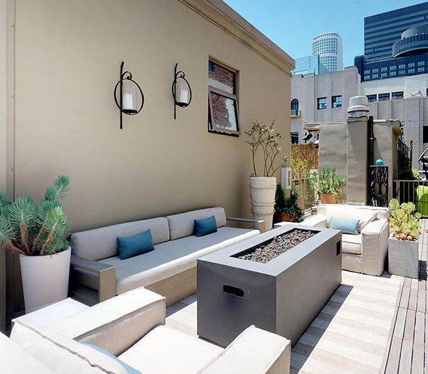 Financial District apartments for rent near Staples Center - Brockman Lofts zen garden virtual tour