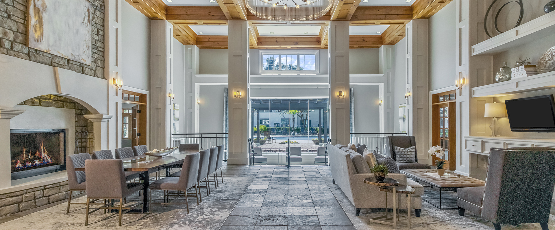 Charlotte apartment homes - Promenade Park resident clubhouse