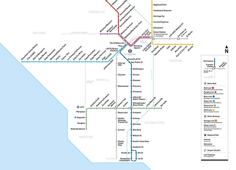 The Brockman Lofts in LA - Area Map