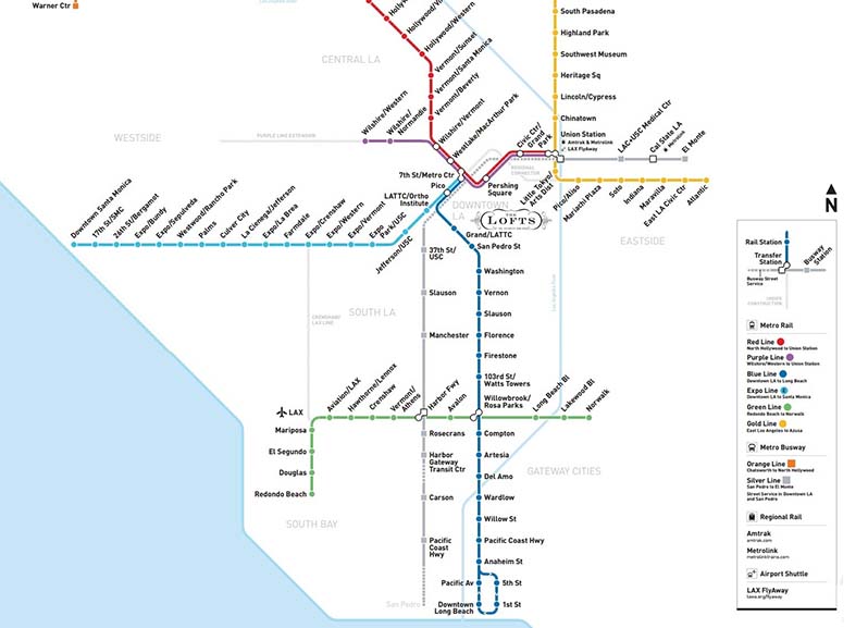 Lofts for rent in downtown LA - The Lofts at the Security Building - Area Map