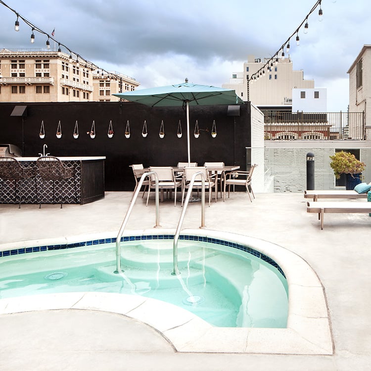 The Brockman Lofts in LA - rooftop pool