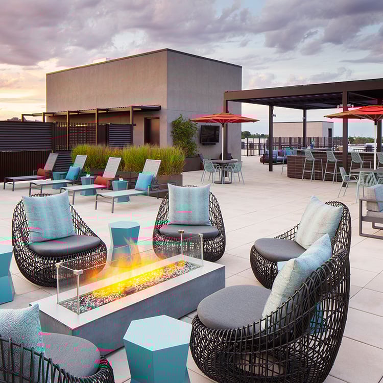 Studio LoHi Denver CO - rooftop firepit