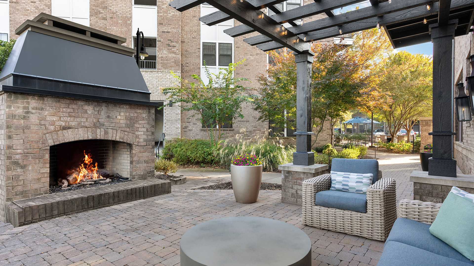 Franklin, TN Apartments for rent in Brentwood - Cadence Cool Springs Outdoor fireplace