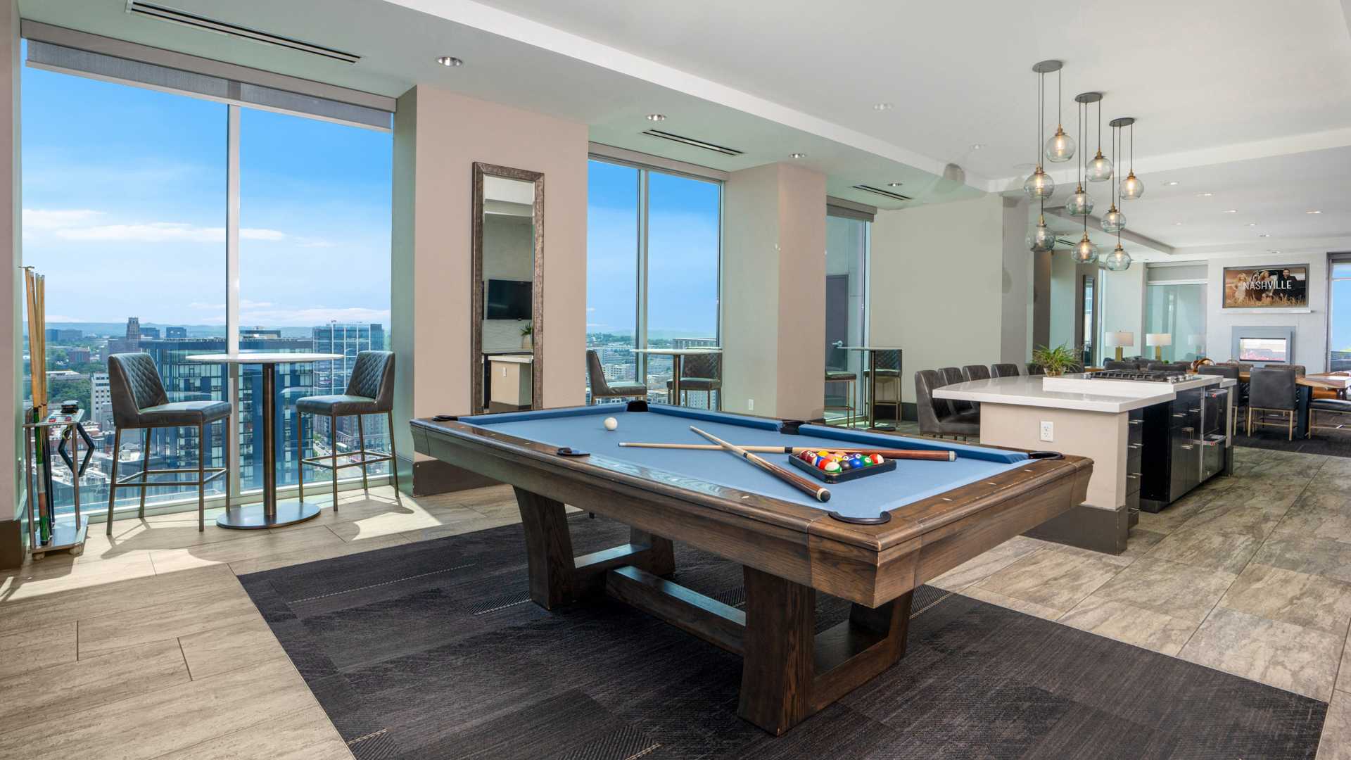 SkyHouse Nashville rooftop lounge Nashville TN - luxury apartments nashville 