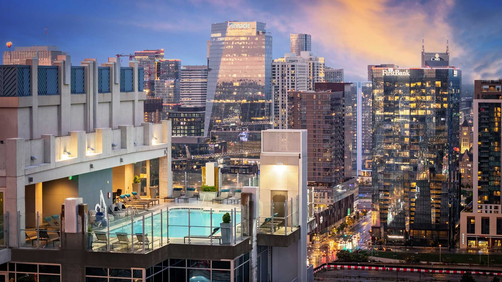 SkyHouse Nashville TN Rooftop - midtown nashville apartments