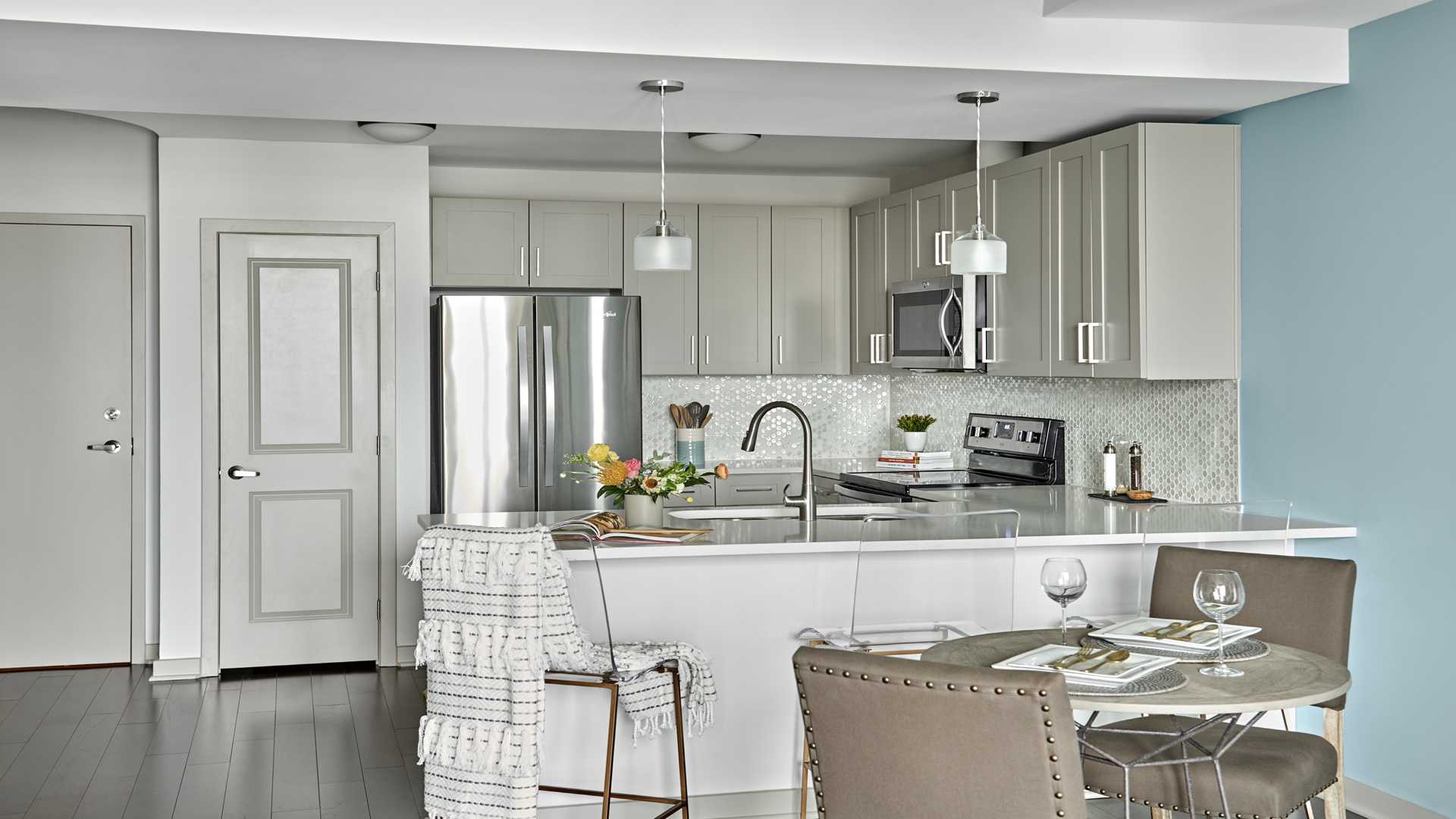 SkyHouse Nashville kitchen Nashville TN - midtown apartments nashville