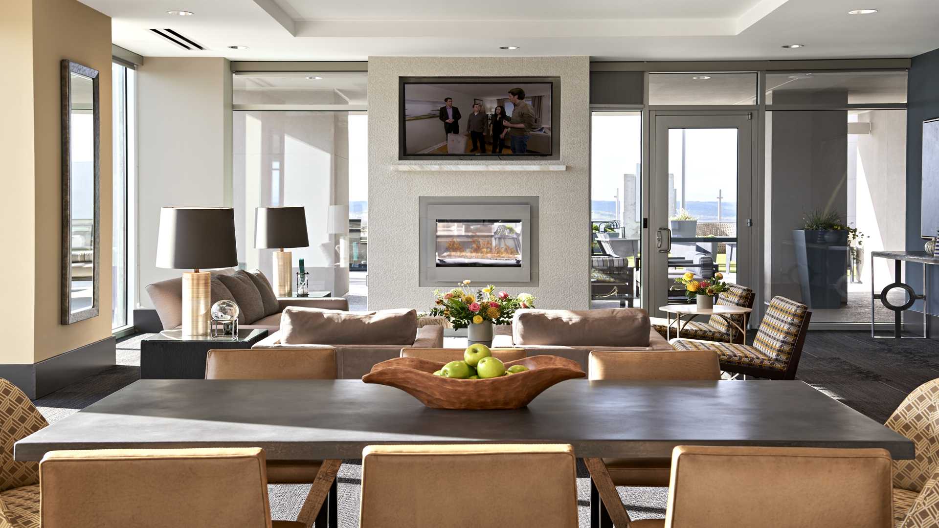SkyHouse Nashville rooftop lounge Nashville TN - luxury apartments nashville 