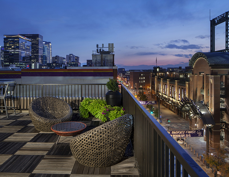 The Battery on Blake Street Apartments in Denver - Rooftop Deck