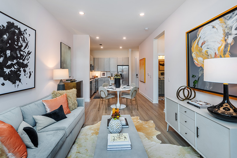 Briley Apartments in Matthews, NC - Living Room